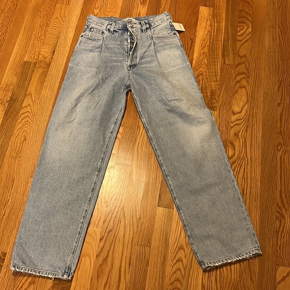 NWT AGolde Fold Waistband Jeans Size 26 - Picture 5 of 15